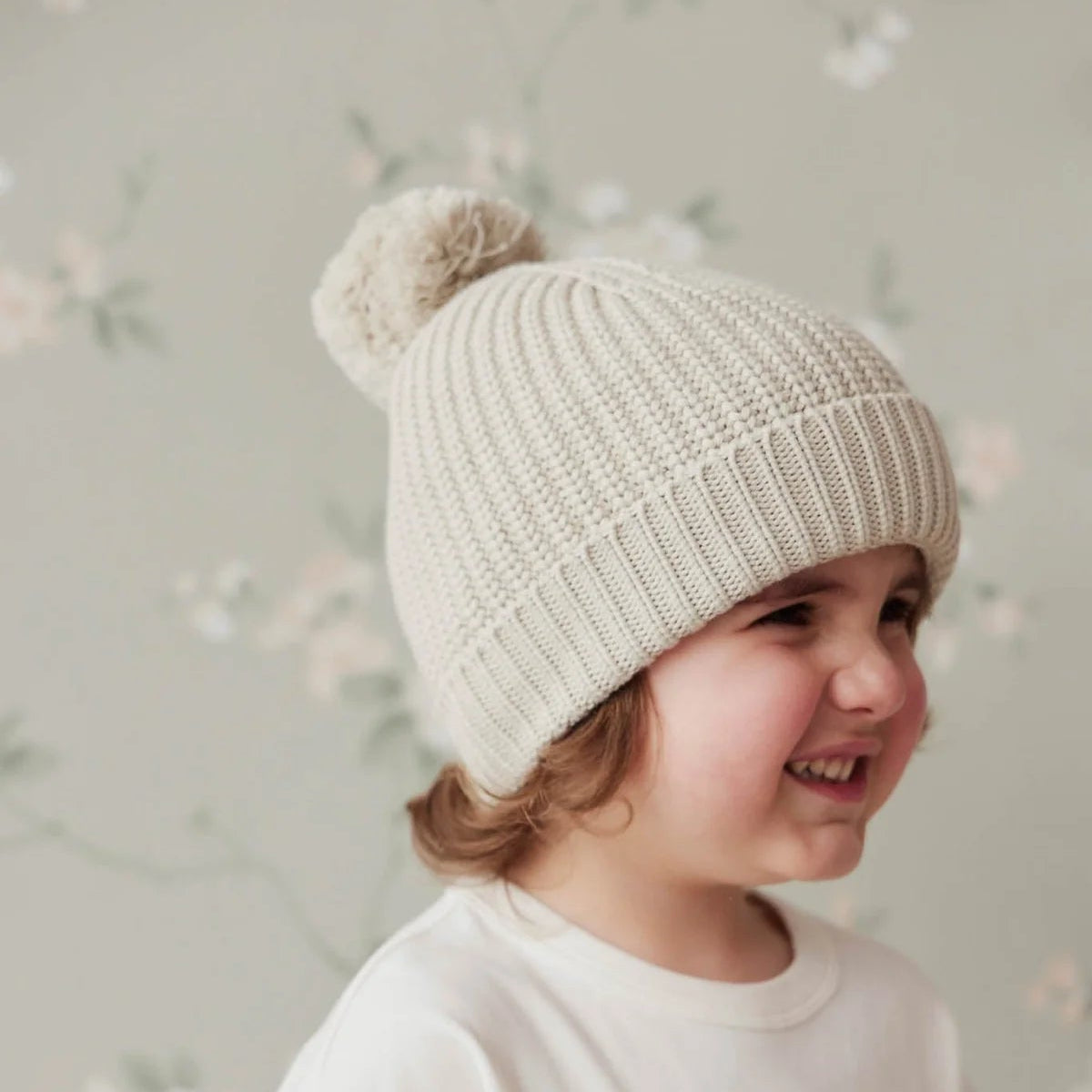 Aurelie BeanieLight Oatmeal Marle | Jamie Kay