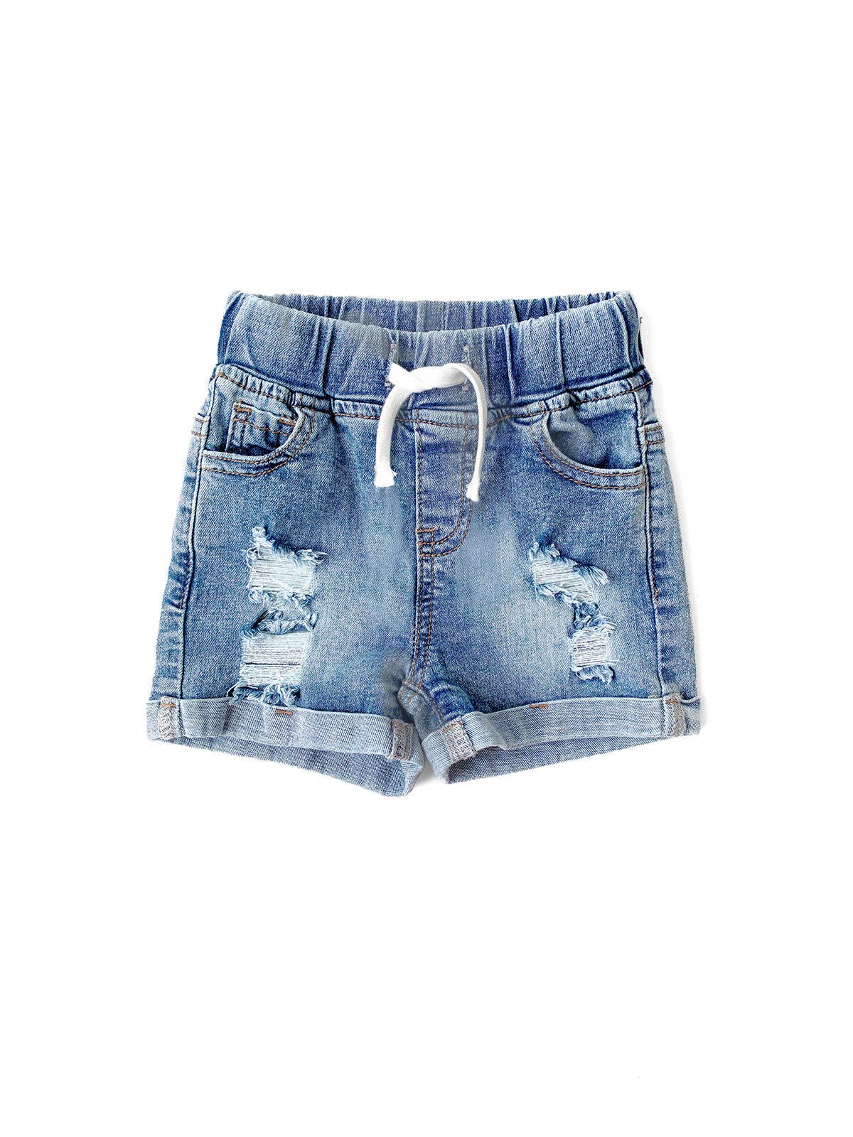 Distressed Denim Shorts | Little Bibsy