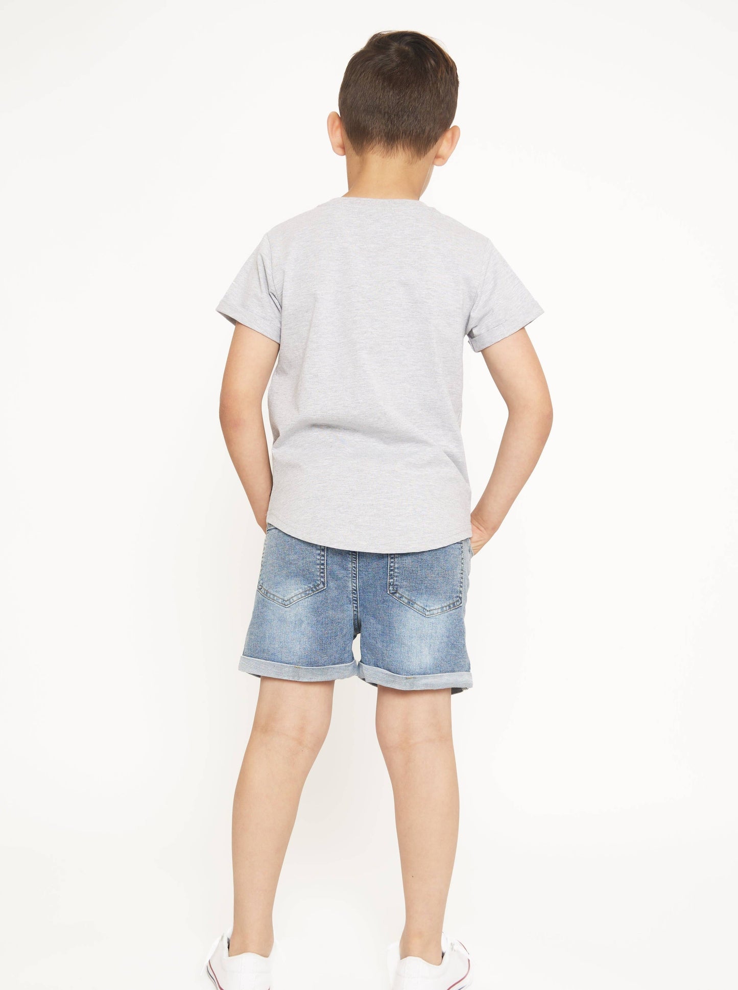 Distressed Denim Shorts | Little Bibsy