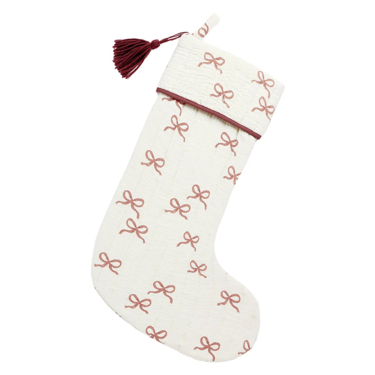 Christmas Stocking Ruby Bow | Rylee + Cru
