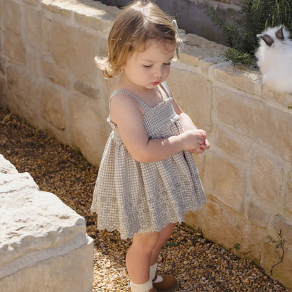 Smoked Top + Bloomer Set Sage Gingham | Quincy Mae
