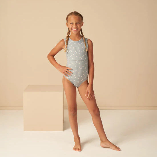 Leotard Blue Daisy 6-7 ans | Rylee + Cru