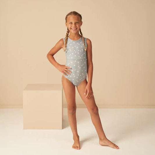 Leotard Blue Daisy 6-7 ans | Rylee + Cru