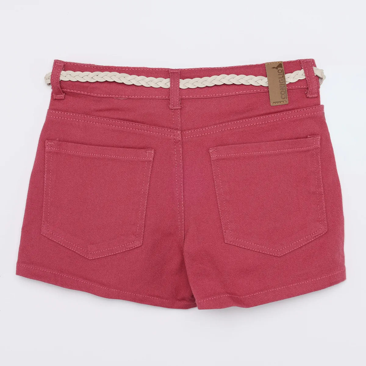 Raspberry denim shorts | Coniglio