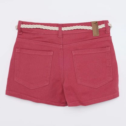 Raspberry denim shorts | Coniglio